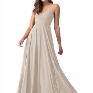 Azazie Taupe bridesmaid dress